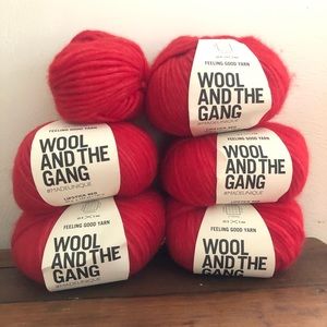 Wool and the Gang Feeling Good Yarn-Lipstick Red